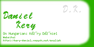 daniel kery business card